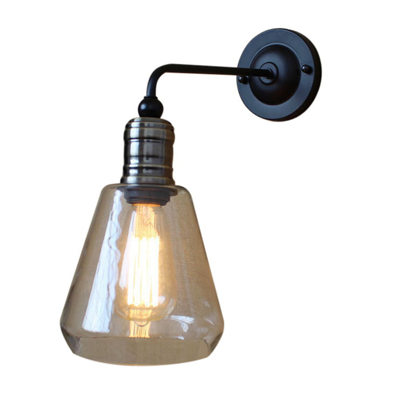 Lisslune | American Vintage Style Wall Lamp Simplicity 1 Light Wall Sconce with Glass Shade