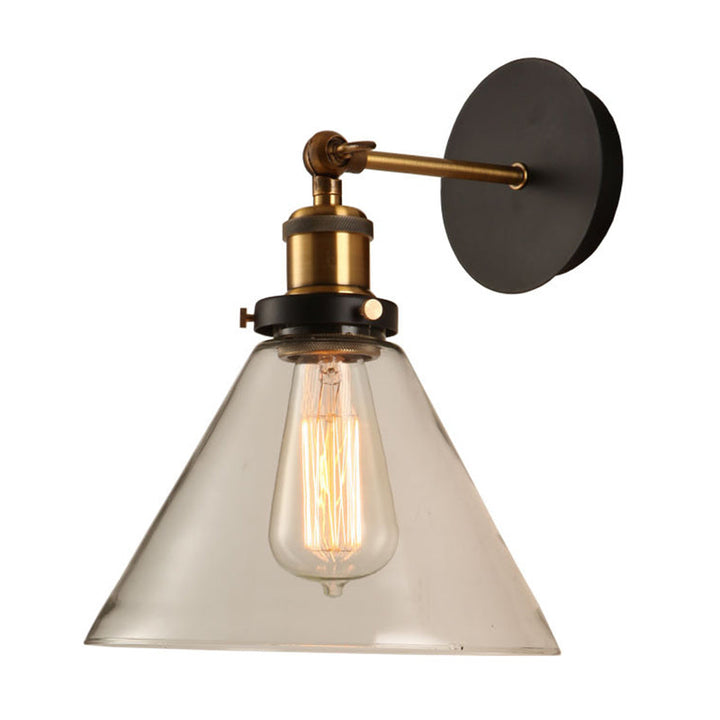 Lisslune | Bar interior decoration wall sconce glass shade wall lighting with golden fitting