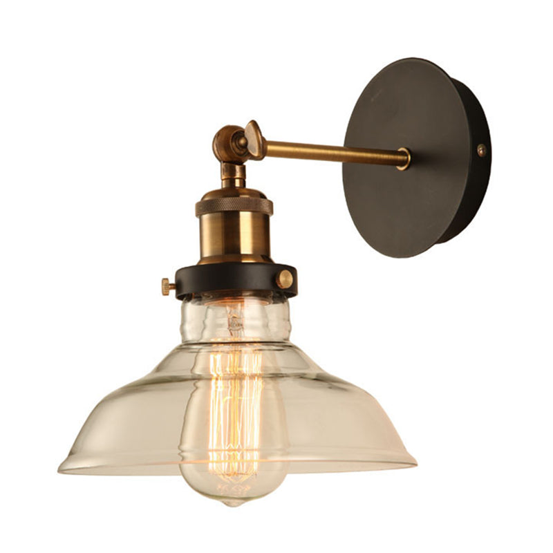 Lisslune | Bar interior decoration wall sconce glass shade wall lighting with golden fitting
