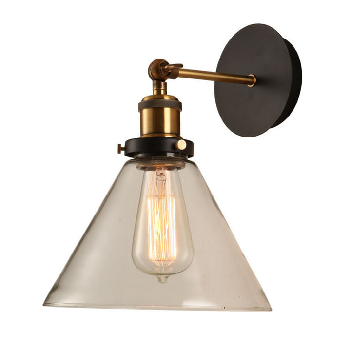 Lisslune | Bar interior decoration wall sconce glass shade wall lighting with golden fitting