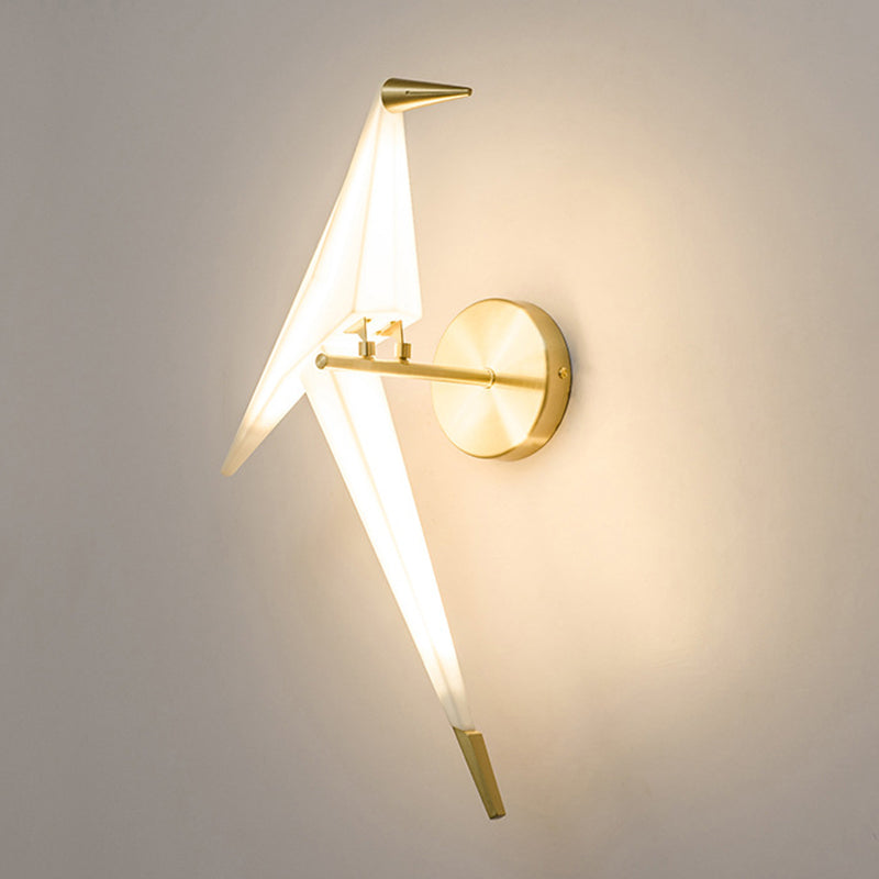 Lisslune | Art Creative Bird Wall Sconce LED Acrylic Shade Sconce Light for Restaurant Bedroom
