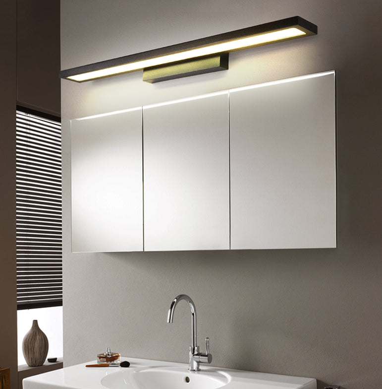Skørter | Rectangular Vanity Wall Lamp Fixtures Modern Minimalist Style Aluminum Single Vanity Lamp