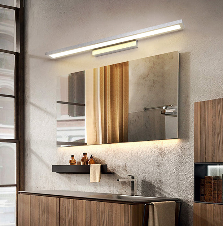 Skørter | Rectangular Vanity Wall Lamp Fixtures Modern Minimalist Style Aluminum Single Vanity Lamp