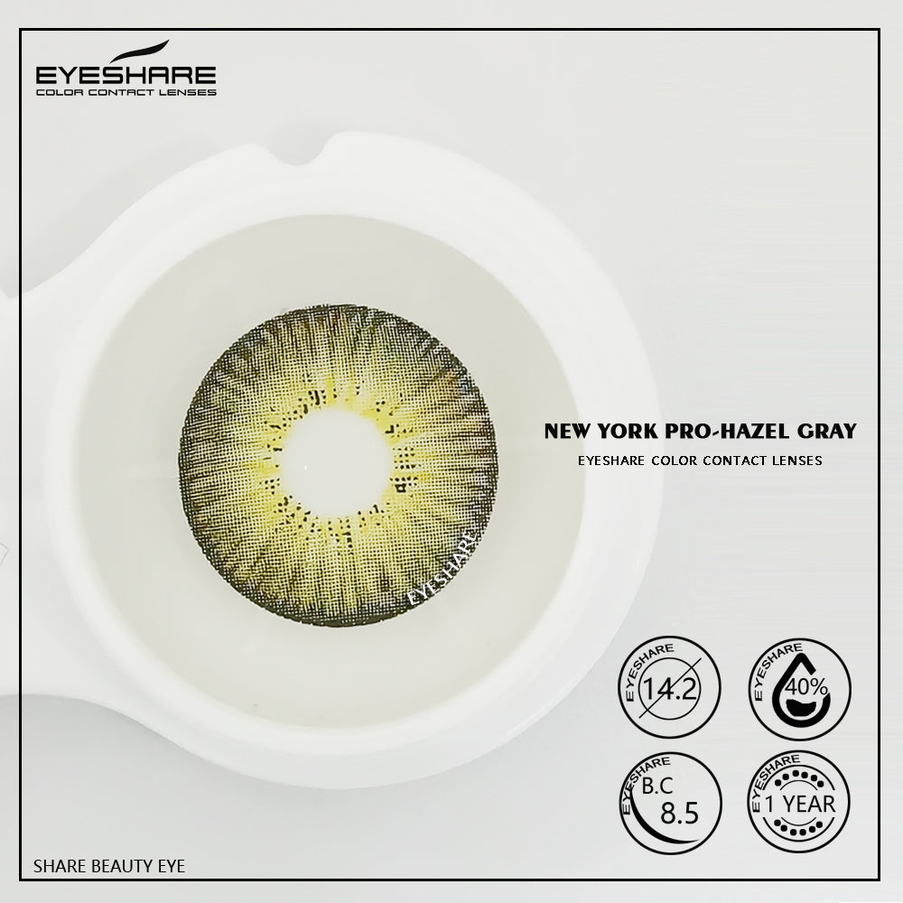 Rynx NewYork Hazel Grey 14.2 mm 1 Pair | 1 Year