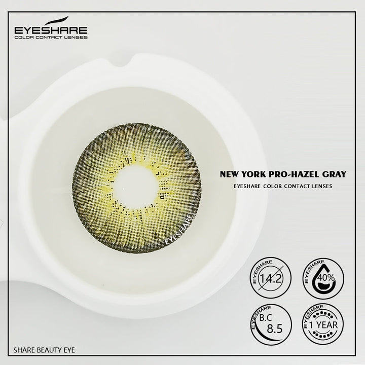 Rynx NewYork Hazel Grey 14.2 mm 1 Pair | 1 Year