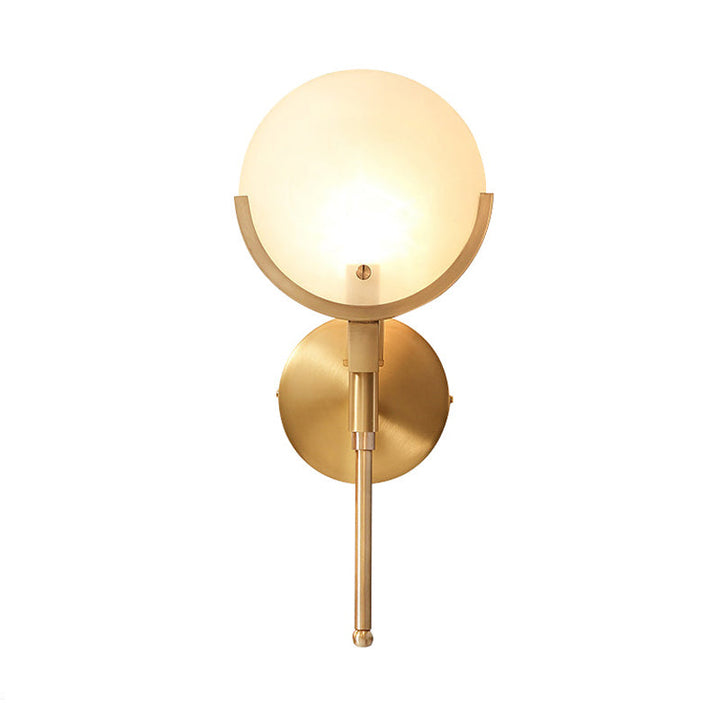 Skørter | Milk Glass Oval Wall Lamp Colonialism 1 Light Brass Living Rooms Wall Fixture Lighting