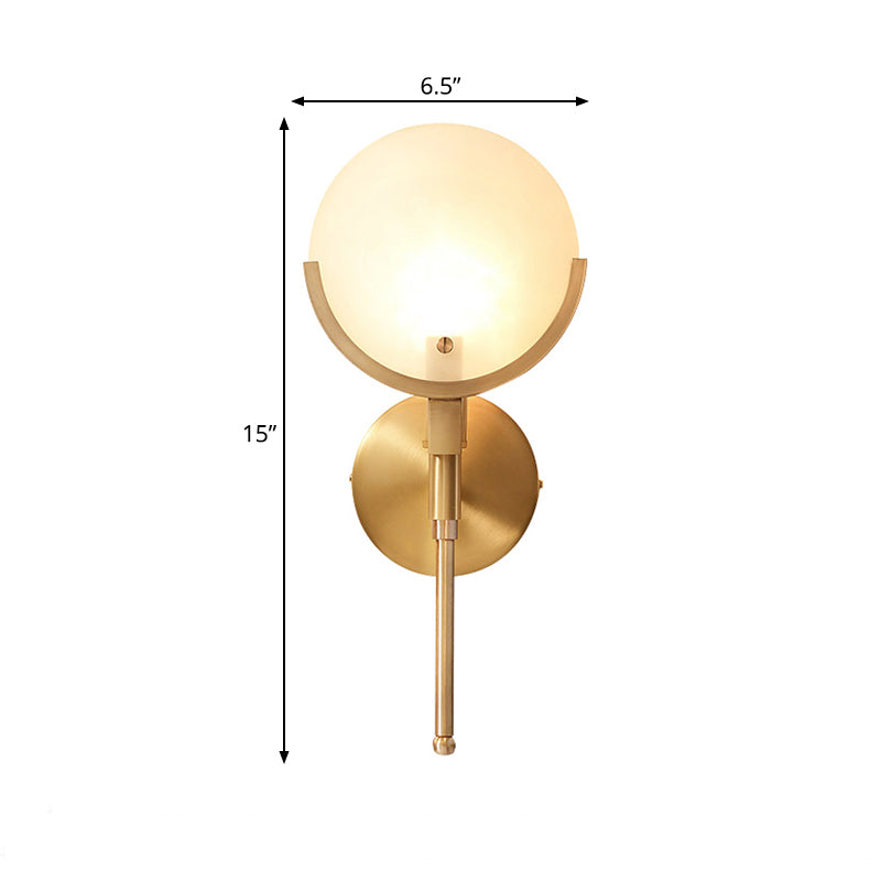Skørter | Milk Glass Oval Wall Lamp Colonialism 1 Light Brass Living Rooms Wall Fixture Lighting