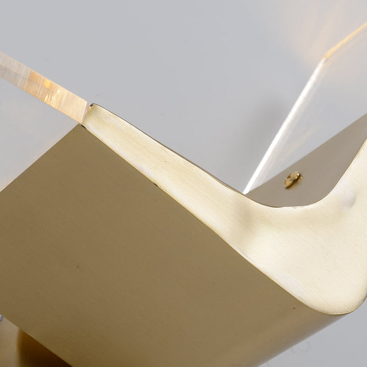 Skørter | V-shaped metal wall lamp Simplicity gold LED wall-mounted light fixture in warm/white light