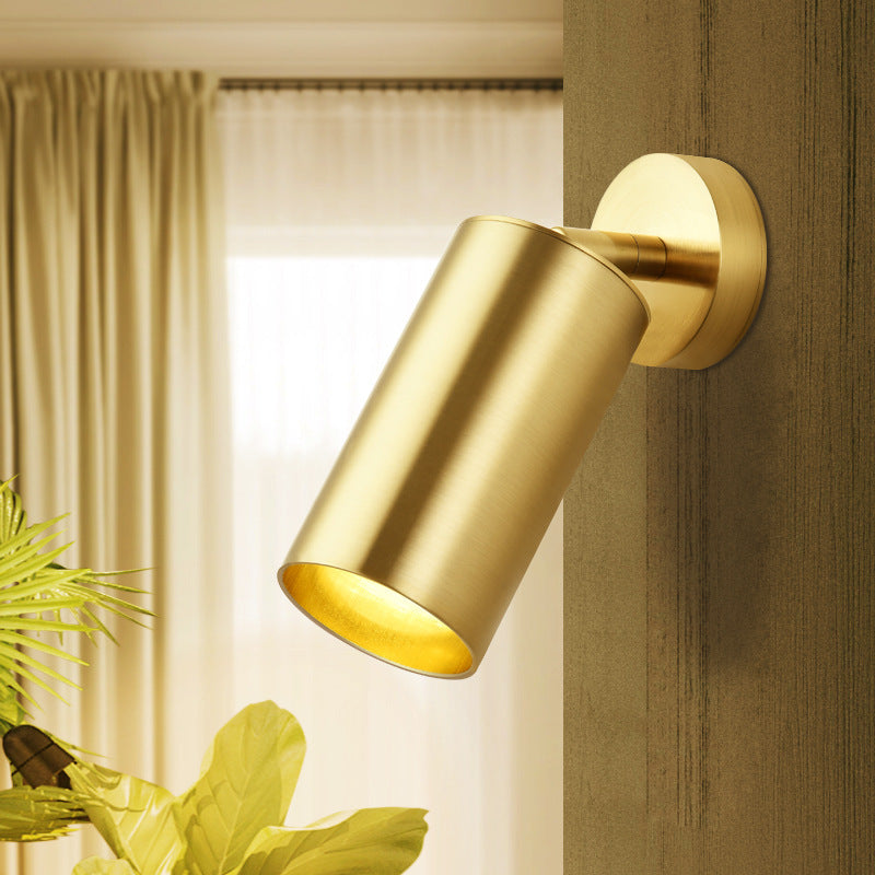 Skørter | Gold 1 Head Wall Mount Light Contemporary Metal Cylindrical Surface Wall Sconces