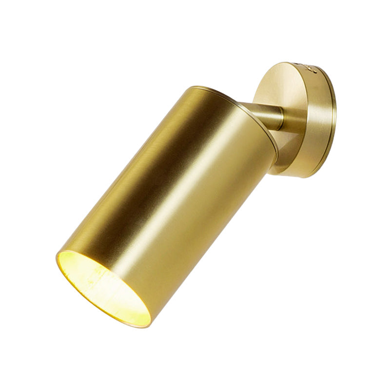 Skørter | Gold 1 Head Wall Mount Light Contemporary Metal Cylindrical Surface Wall Sconces