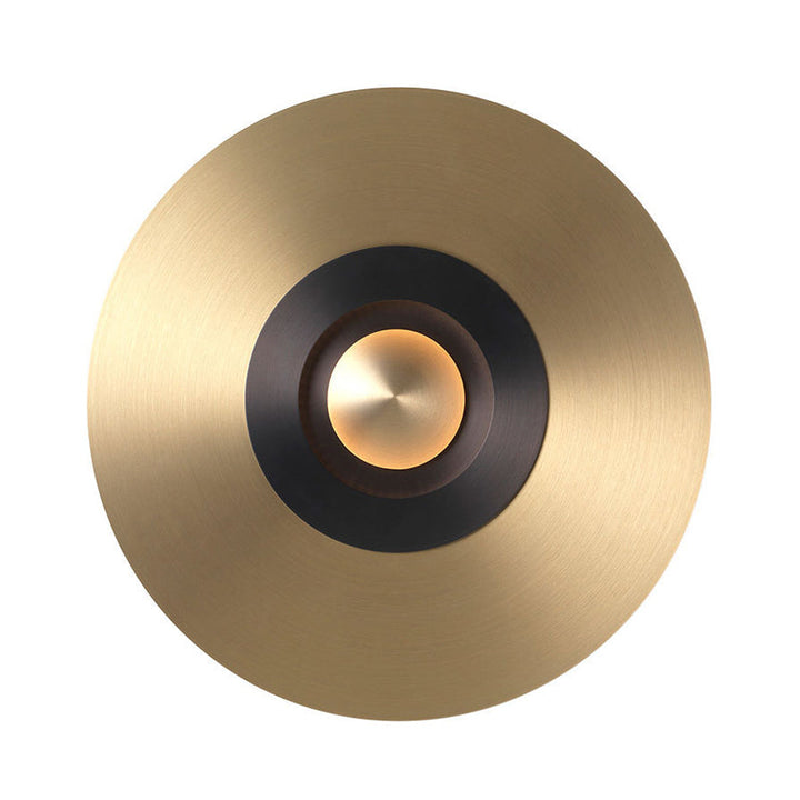 Skørter | Colonial Round Wall Mounted Lighting LED Metal Ceiling Light in Gold for Bedroom