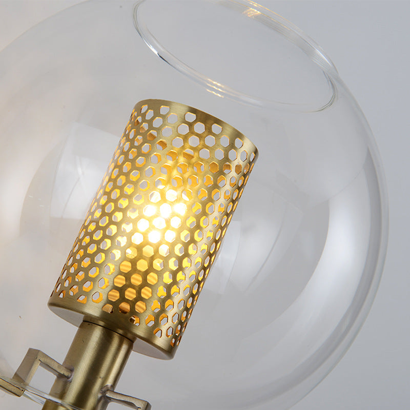 Skørter | 1 Head Brass Wall Lighting Minimalistic Gold Finish Cylindrical Mesh Wall Mounted Lamp