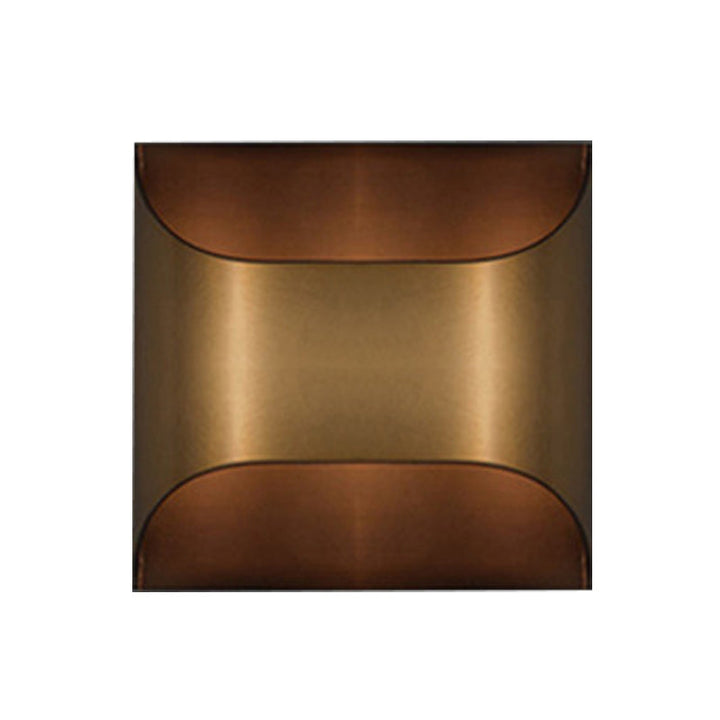 Skørter | Colonial Square/Rectangular Wall Lamp 1 Main Metal Surface Mounted Wall Lamp in Brass for Bedroom