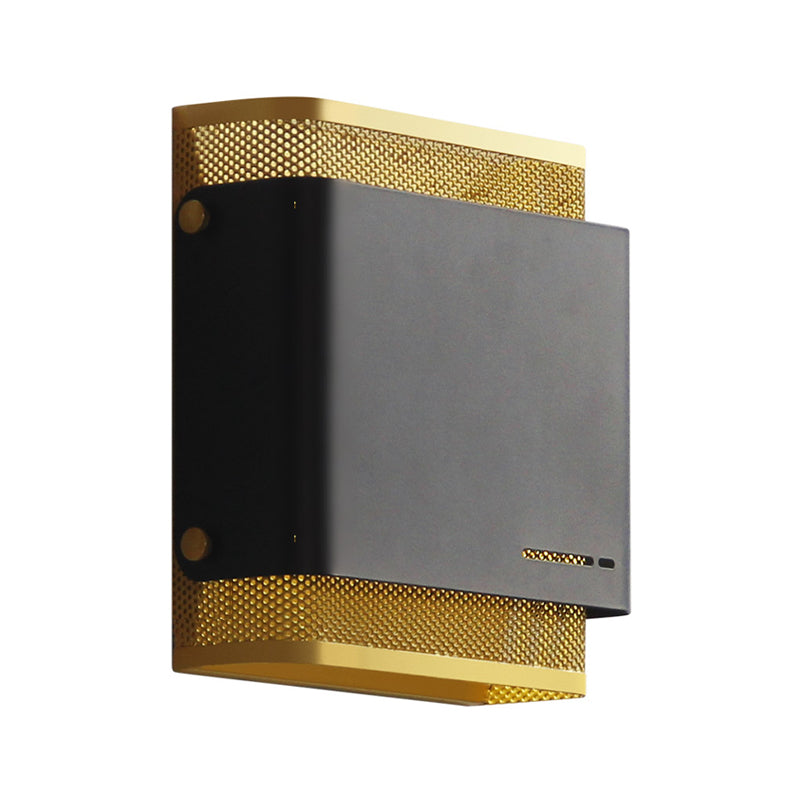 Skørter | Metal Black/White Flush Mount Square LED Colonialism Wall Light for Living Room