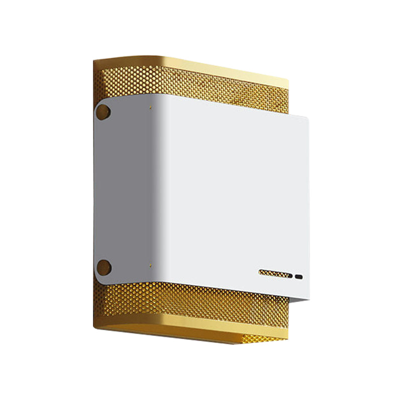 Skørter | Metal Black/White Flush Mount Square LED Colonialism Wall Light for Living Room