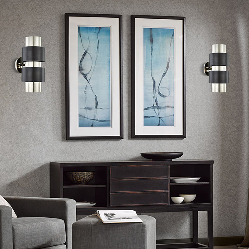 Skørter | Cylindrical bedroom wall lamp colonialism metal single light gold/silver wall lighting sconce