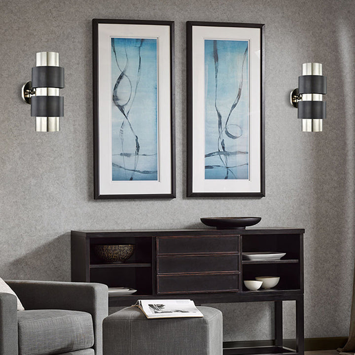 Skørter | Cylindrical bedroom wall lamp colonialism metal single light gold/silver wall lighting sconce