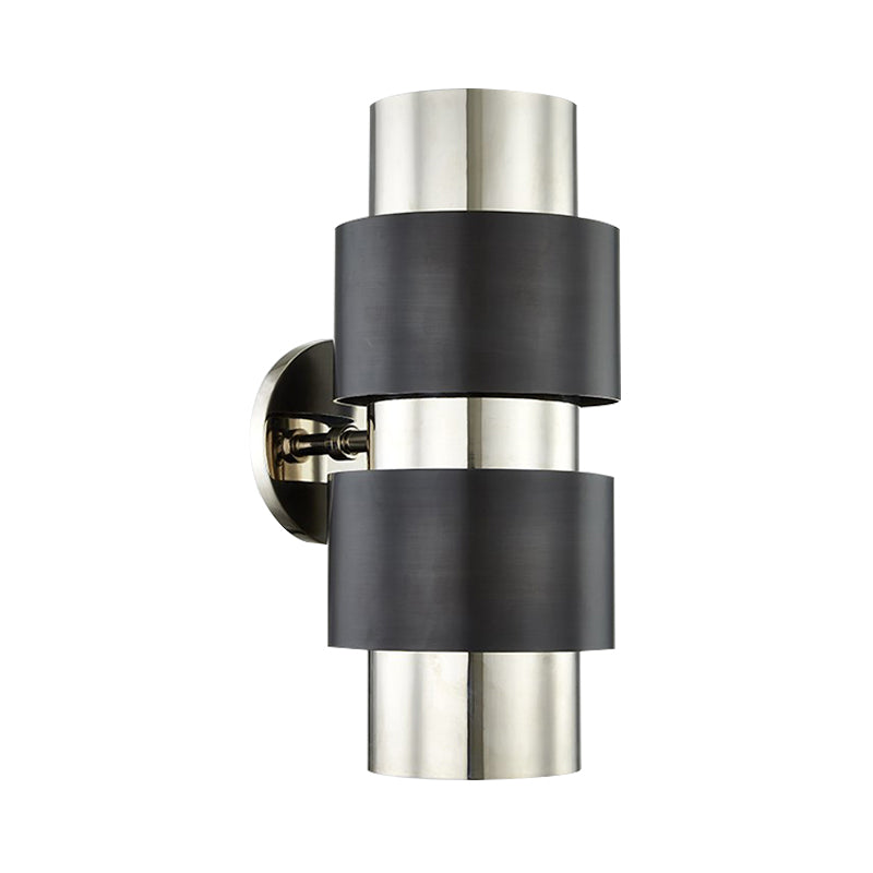 Skørter | Cylindrical bedroom wall lamp colonialism metal single light gold/silver wall lighting sconce