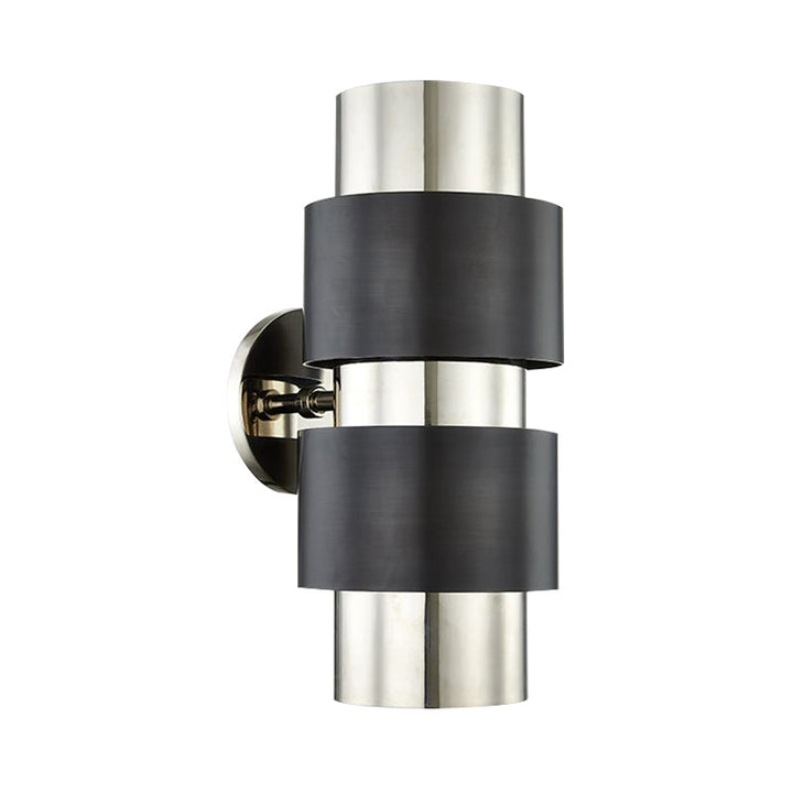 Skørter | Cylindrical bedroom wall lamp colonialism metal single light gold/silver wall lighting sconce