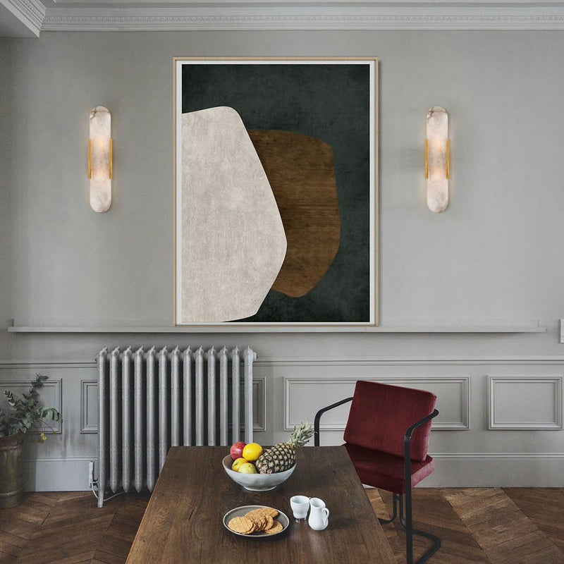 Skørter | 2 Lights Bar Ceiling Light Colonial Gold/Black Marble Wall Lighting for Dining Room