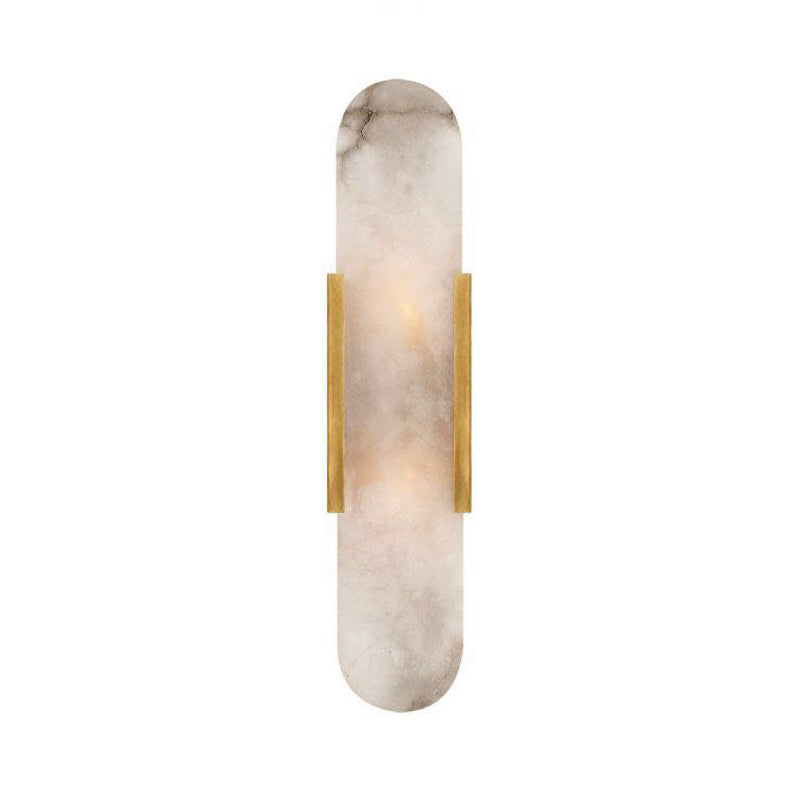 Skørter | 2 Lights Bar Ceiling Light Colonial Gold/Black Marble Wall Lighting for Dining Room