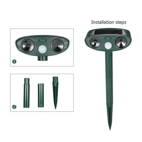Lisslune | Solar-Powered Ultrasonic Deer Repeller - Effective Deer Deterrent for Gardens & Yards in 48 Hours