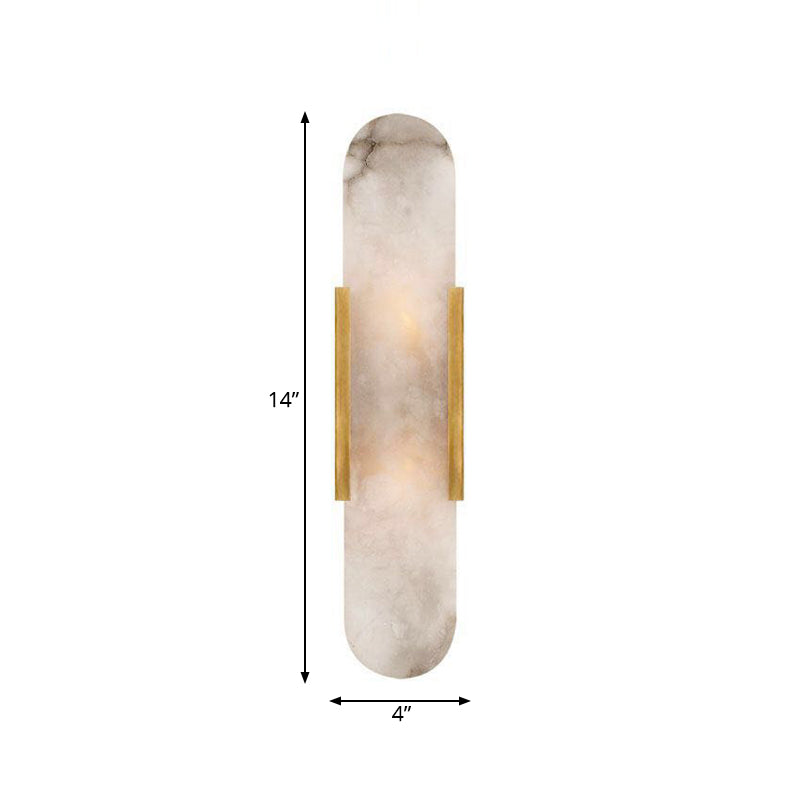 Skørter | 2 Lights Bar Ceiling Light Colonial Gold/Black Marble Wall Lighting for Dining Room
