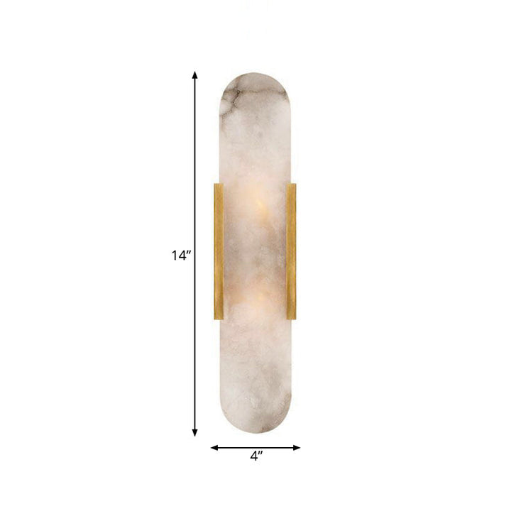 Skørter | 2 Lights Bar Ceiling Light Colonial Gold/Black Marble Wall Lighting for Dining Room