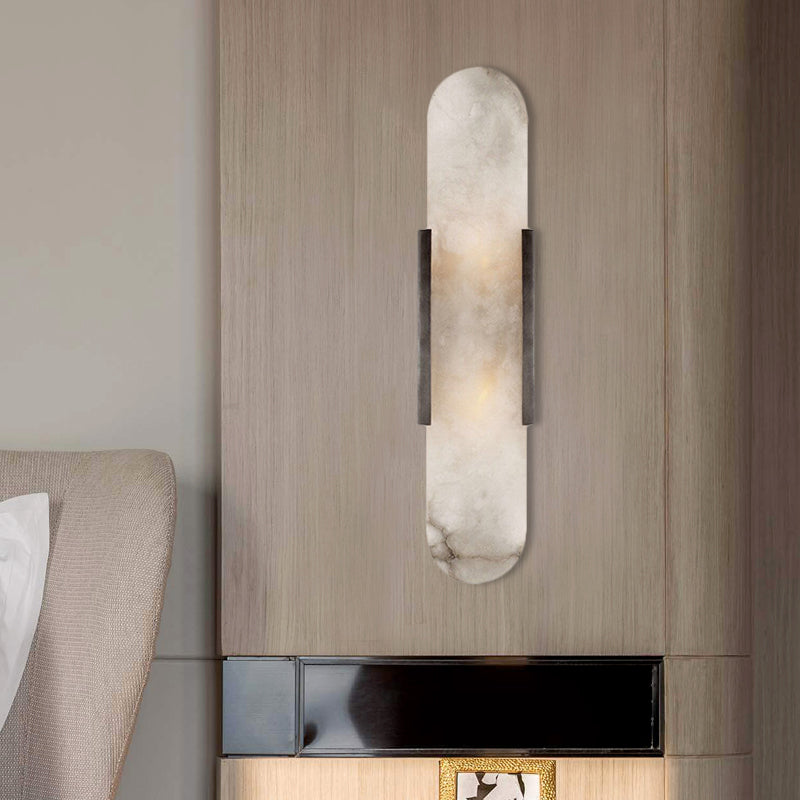 Skørter | 2 Lights Bar Ceiling Light Colonial Gold/Black Marble Wall Lighting for Dining Room