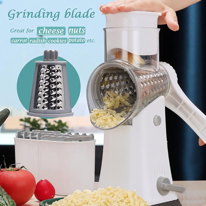 Lisslune | 5-in-1 Rotating Cheese Slicer and Grater
