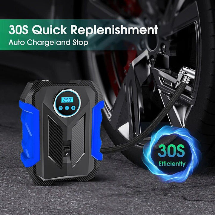 Lisslune | Portable Digital TIRE PUMP with LED light for car and motorcycle