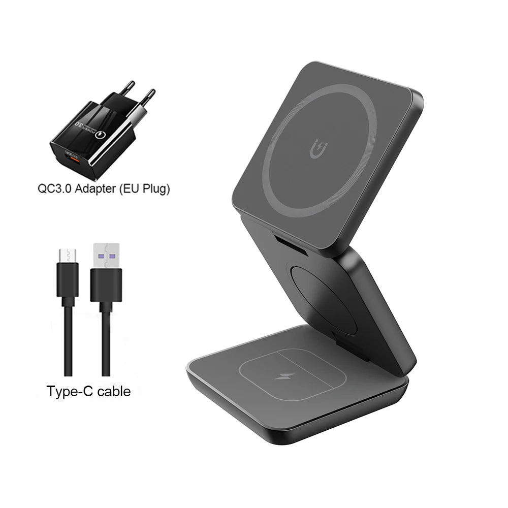 Lisslune | 3 in 1 foldable magnetic wireless charging station