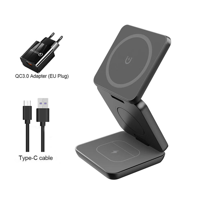 Lisslune | 3 in 1 foldable magnetic wireless charging station