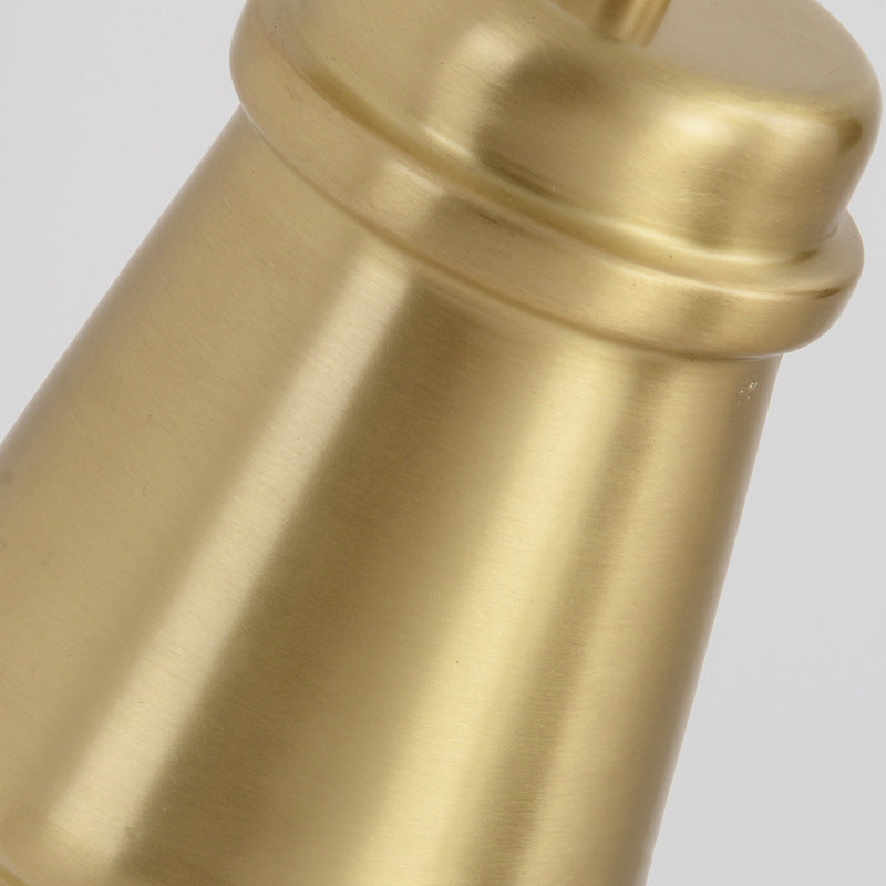 Skørter | Gold Finish Bottle Sconces Lamp Minimalistic Brass 1 Light Wall Mount Lamp with Arm