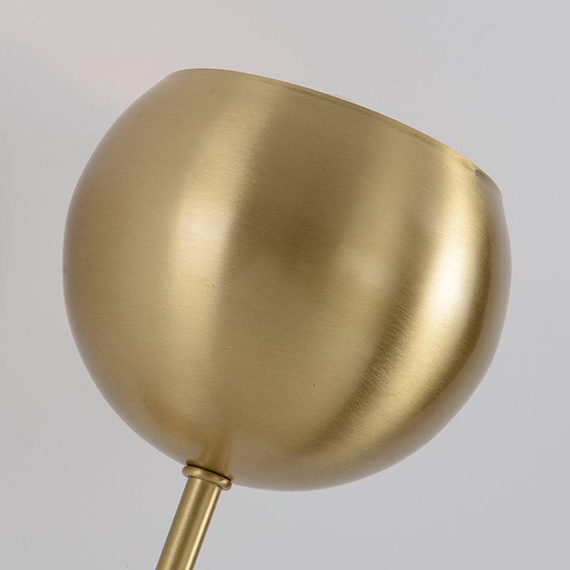 Skørter | Gold Dome Wall Sconce Modernist Brass 1 Bulb Wall Light with Pencil Arm