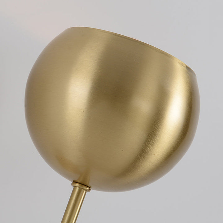 Skørter | Gold Dome Wall Sconce Modernist Brass 1 Bulb Wall Light with Pencil Arm