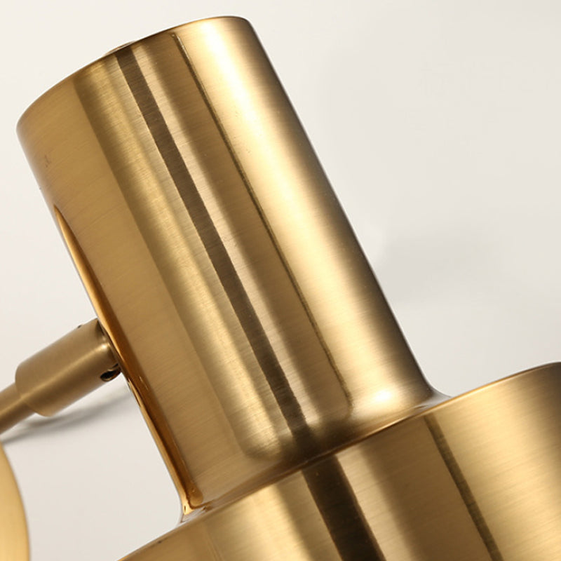 Skørter | Adjustable 1 Head Mini Wall Lamp Simple Gold Finish Iron Round Wall Spotlight, 5"/5.5" Wide