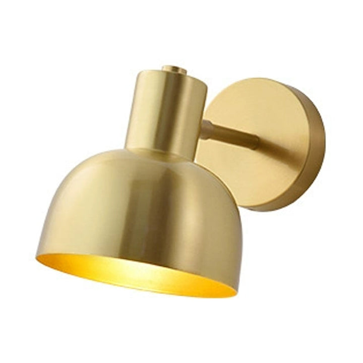 Skørter | Adjustable 1 Head Mini Wall Lamp Simple Gold Finish Iron Round Wall Spotlight, 5"/5.5" Wide