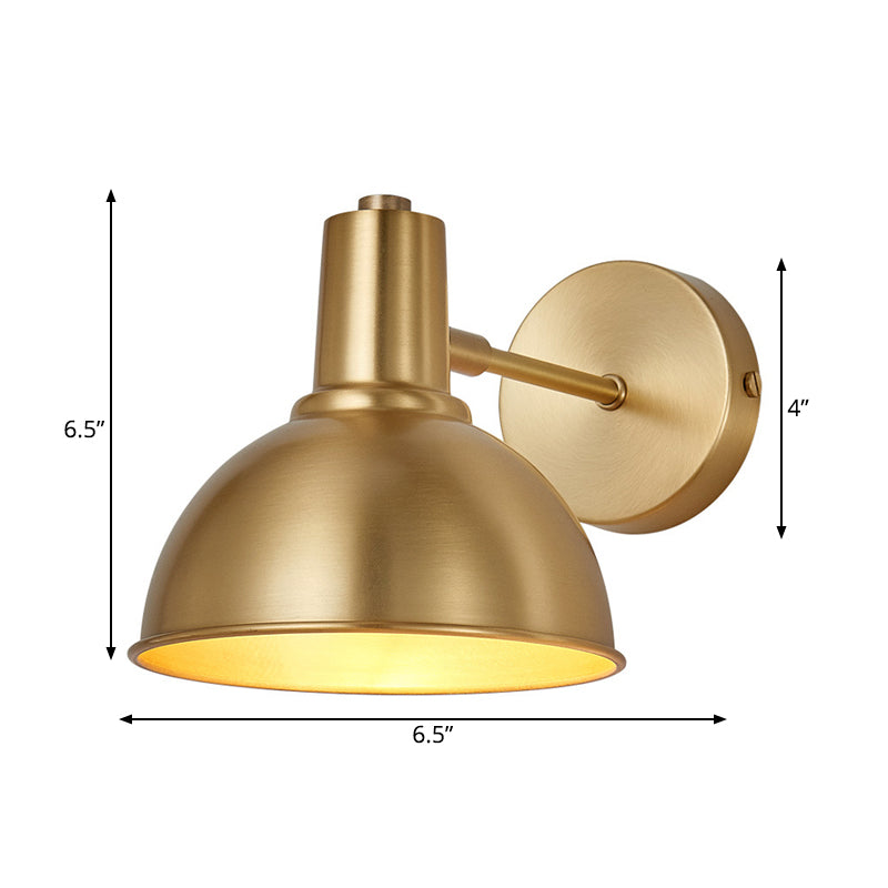 Skørter | Brass Dome Shape/Indirect Wall Mounted Reading Light Minimalism Simple Golden Wall Light