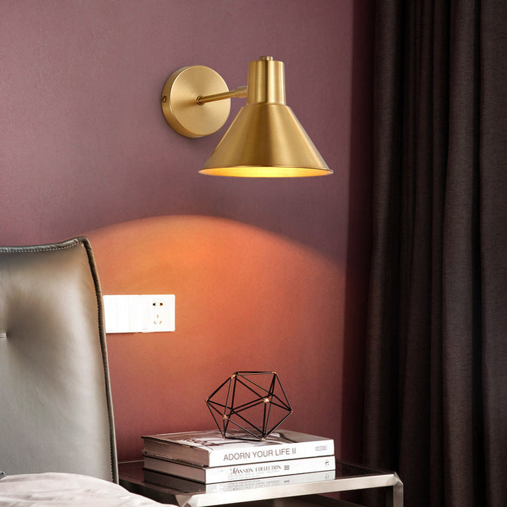 Skørter | Brass Dome Shape/Indirect Wall Mounted Reading Light Minimalism Simple Golden Wall Light