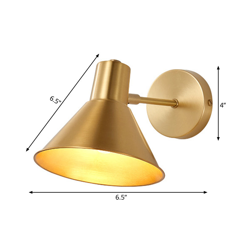 Skørter | Brass Dome Shape/Indirect Wall Mounted Reading Light Minimalism Simple Golden Wall Light
