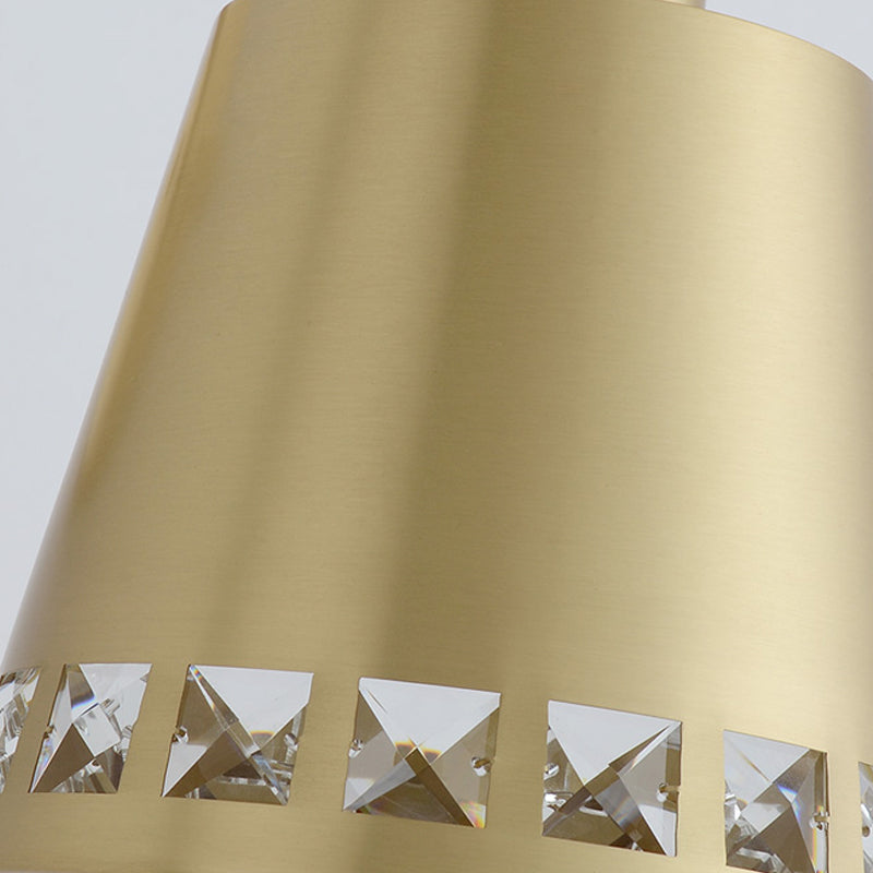 Skørter | 4"/7.5"/12" W 1 Bulb Wall Lamp Modern Style Tapered/Drum/Oval Brass Indoor Wall-Mounted Lighting in Gold