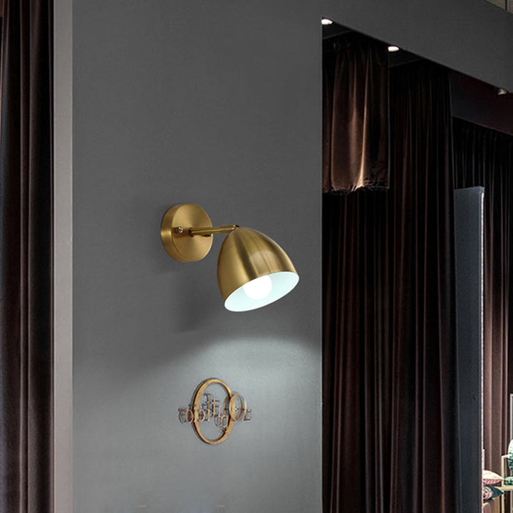 Skørter | 4"/7.5"/12" W 1 Bulb Wall Lamp Modern Style Tapered/Drum/Oval Brass Indoor Wall-Mounted Lighting in Gold
