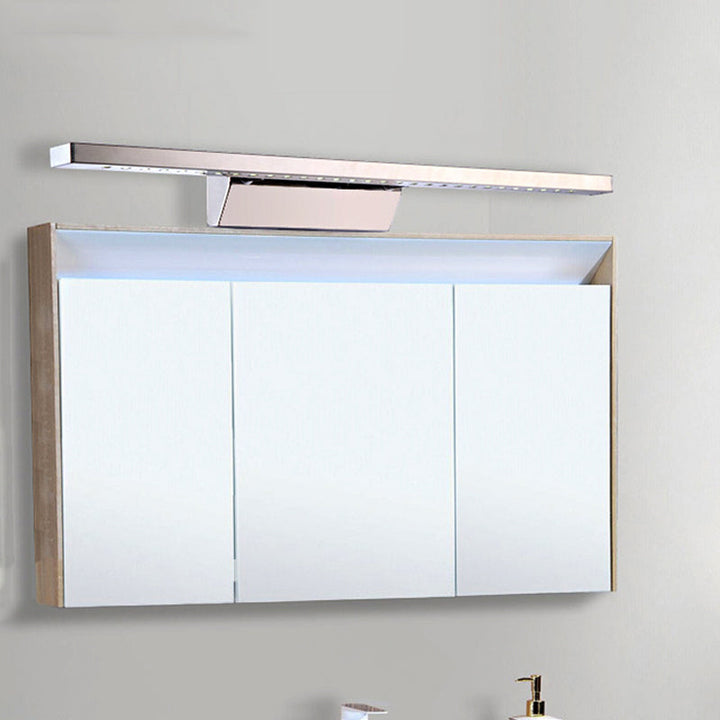 Lisslune | Rectangular Interior Mirror Light Stainless Steel 16"/19.5" W LED Modern Wall-Mounted Light in Chrome, Warm/White Lighting