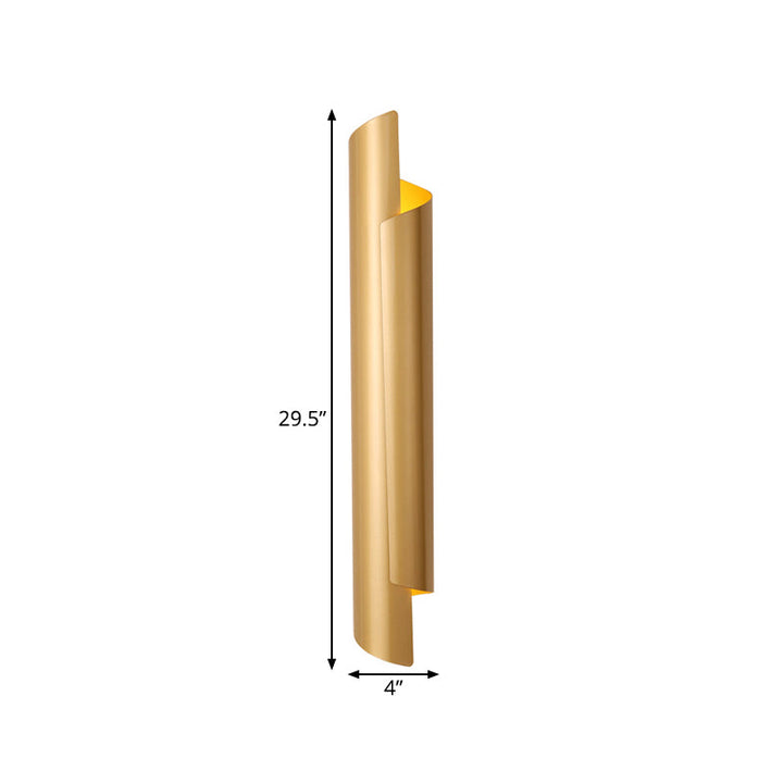 Skørter | Black/White/Gold curved wall lamp modernist iron 2-light wall sconce, 16"/21.5"/29.5" wide