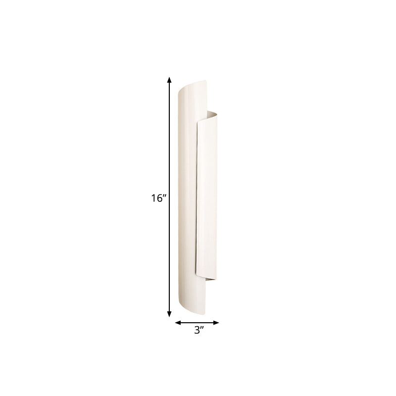 Skørter | Black/White/Gold curved wall lamp modernist iron 2-light wall sconce, 16"/21.5"/29.5" wide