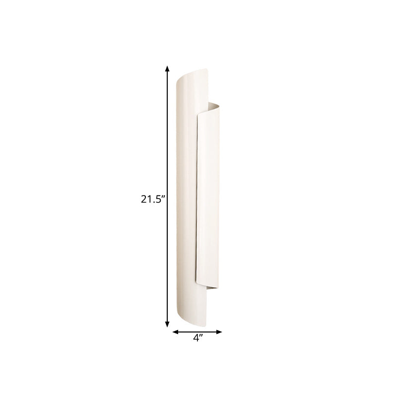 Skørter | Black/White/Gold curved wall lamp modernist iron 2-light wall sconce, 16"/21.5"/29.5" wide