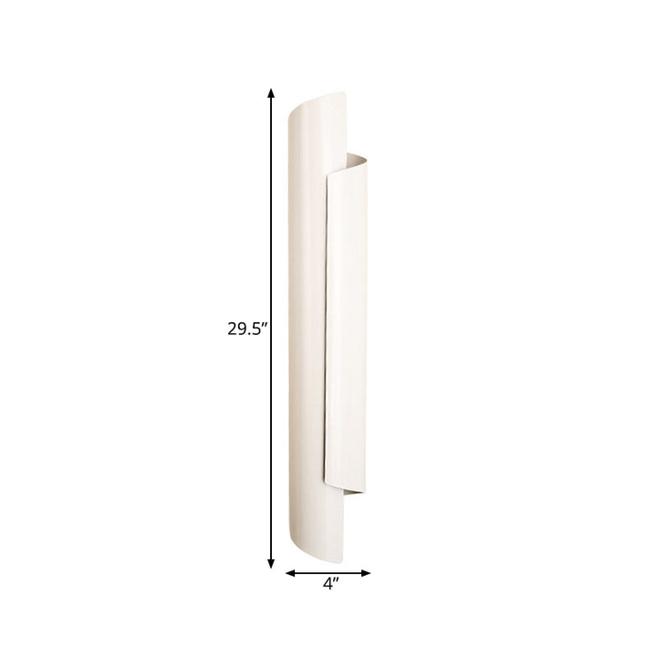 Skørter | Black/White/Gold curved wall lamp modernist iron 2-light wall sconce, 16"/21.5"/29.5" wide