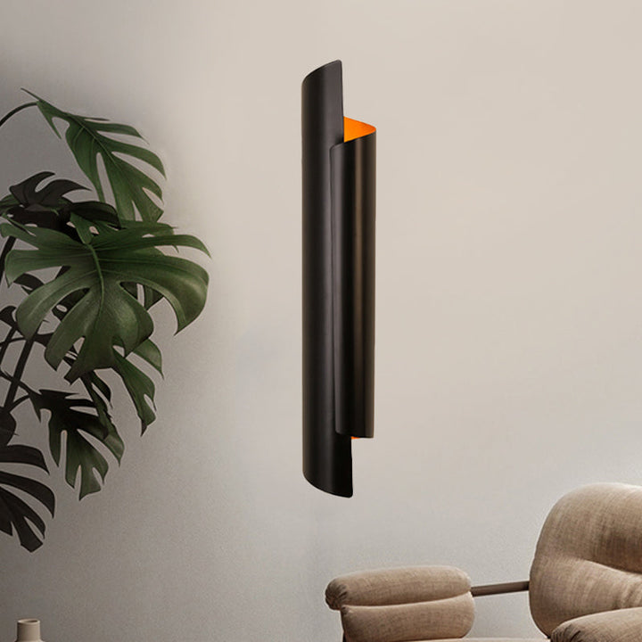 Skørter | Black/White/Gold curved wall lamp modernist iron 2-light wall sconce, 16"/21.5"/29.5" wide