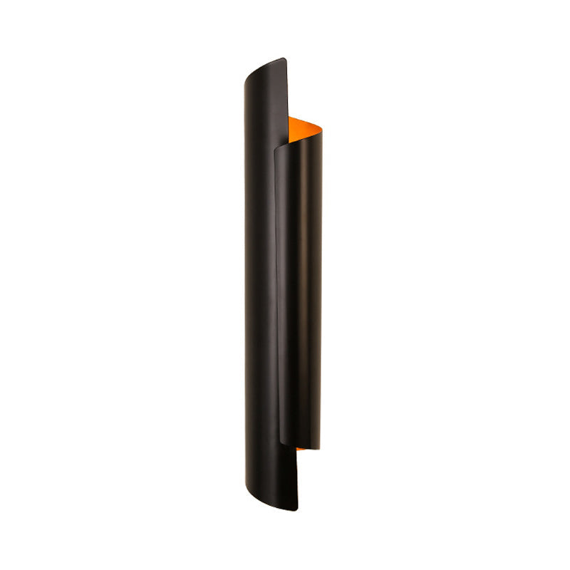 Skørter | Black/White/Gold curved wall lamp modernist iron 2-light wall sconce, 16"/21.5"/29.5" wide
